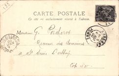 VINTAGE POSTCARD Auxerre the Cathedral German St and the Hospital