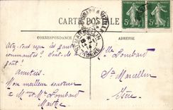 VINTAGE POSTCARD Massive Of Large Russet-red the Valley of Oisans under the fogs and the collar D ela Stage coach