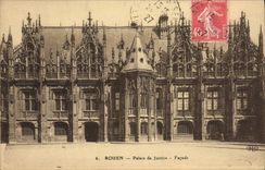 VINTAGE POSTCARD Rouen Law courts Frontage