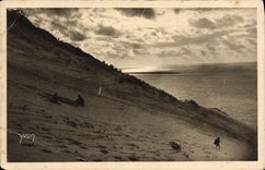 VINTAGE POSTCARD Pouring Arcachon of the dune of Pilat