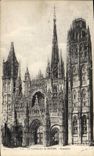 VINTAGE POSTCARD Rouen the Cathedral Together