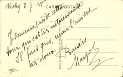 VINTAGE POSTCARD Vichy the Tower Of the Clock Bar Dairy