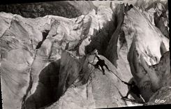 POSTAL MODERNA mar de Chamonix del paso de cracks del hielo