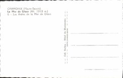 POSTAL MODERNA mar de Chamonix de los bordes del hielo del mar del hielo