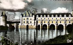 MODERN CARD Chenonceaux Castle Western Frontage