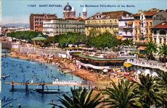 CPA Saint Raphael Le Boulevard Felix Martin et les Bains