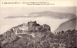 CPA Eze Vue Sur Le Village et le Cap Ferrat