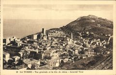 VINTAGE POSTCARD La Turbie View and the Head of Dog