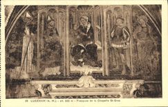 CPA Luceram Fresque de la Chapelle St Gras