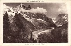 CPA Chamonix Mont Blanc Mer de glace vue de la Flegere