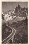 Ferrocarril de Chamonix Mont Blanc de la POSTAL de la VENDIMIA de Montenvers y la aguja de grueso