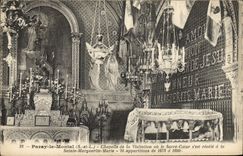 VINTAGE POSTCARD Paray Monial Vault of the Visitation or the Sacring Heart east appears in SAinte Marguerite Marie