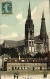 POSTAL Chartres de la VENDIMIA la catedral vista del lugar