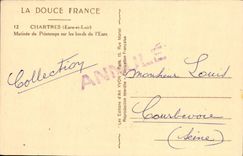 Mestizo Chartres de la POSTAL de la VENDIMIA del resorte en los bordes del Eure