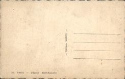 VINTAGE POSTCARD Paris the Church Holy Augustin
