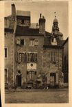 VINTAGE POSTCARD Moulins Old House Commemorative plaque of the passage of Jeanne d' Arc
