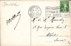 VINTAGE POSTCARD Geneva the Bridge Of Bergues Island Rousseau