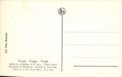 VINTAGE POSTCARD Bruges Interior of the basilica of St Blood