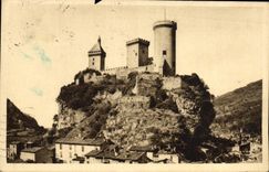 VINTAGE POSTCARD Foix the Rock and the Castle