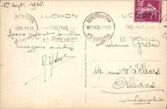 VINTAGE POSTCARD Luchon Hospics And Montee of Venasque