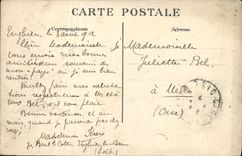 CPA Enghien les Bains Le Lac au Loin Montmorency Bateau