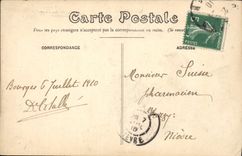 POSTAL Bourges de la VENDIMIA la catedral vista de las nuevas galerías