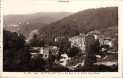 VINTAGE POSTCARD Auvergne Chatel Guyon the park and the valley of Without Concern