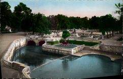 MODERN CARD Nimes the Garden of the Fountain the source