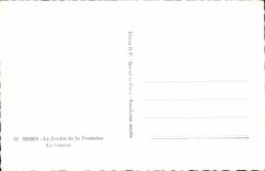 POSTAL MODERNA Nimes el jardín de la fuente la fuente