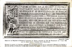 CPA Memorial du regiment d'infanterie du Marox Militaria 