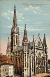 VINTAGE POSTCARD Mulhouse Protestant Church St Etienne