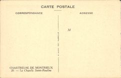 VINTAGE POSTCARD Chartreuse De Montrieux La Chapelle Sainte Roseline