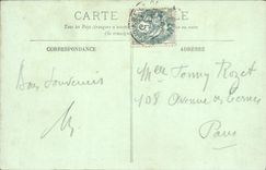 La POSTAL Compiegne de la VENDIMIA el cuarto del castillo tiene que dormir de Napoleon 1r