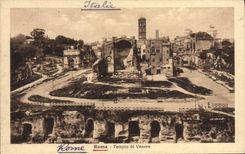 POSTAL Roma Tempio di Venere de la VENDIMIA