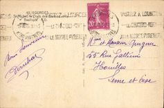 POSTAL Miguel pesado de la VENDIMIA la cruz del bretón y de la basílica