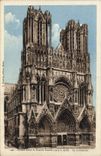 POSTAL Reims de la VENDIMIA antes de la gran guerra la catedral