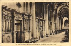 VINTAGE POSTCARD Cathedral of Laon Gates of the Side chapels