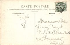 POSTAL Foret De Fontainebleau Belvedere De Corot Gorges de la VENDIMIA con los lobos