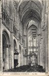 VINTAGE POSTCARD Cathedral of Evreux the Nave