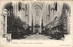 VINTAGE POSTCARD Amiens Stalls Of the Chorus Of the Cathedral