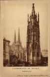 Catedrales de Burdeos de París de la POSTAL de la VENDIMIA