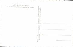 MODERN CARD the Summer In the Alps Rocks Torrent fir trees and summits