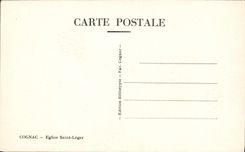 VINTAGE POSTCARD Cognac Church Light Saint