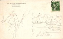 VINTAGE POSTCARD Route De Pierrefitte has Cauterets the snail