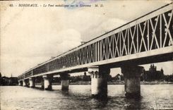 CPA Bordeaux Le Pont Metallique Sur La Garonne