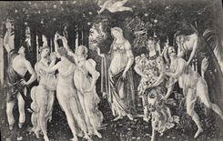 VINTAGE POSTCARD Firenze Accademia Di Belle Arti Sandro Botticelli