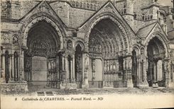 CPA Cathedrale De Chartres Portail NOrd