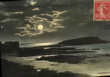 CPA Saint Malo Le Grand Bey Et La Tour Bidouane au clair de lune
