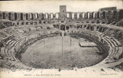 VINTAGE POSTCARD Arles Seen Interior Of Arena
