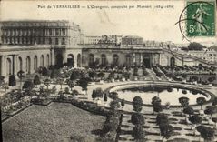 VINTAGE POSTCARD Park Of Versailles the Orangery Built By Mansart